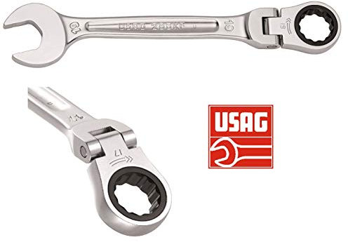 USAG 285 KF CHIAVE COMBINATA A CRICCHETTO SNODATA FISSA E STELLA SNODO COMBINATE-10, cromo
