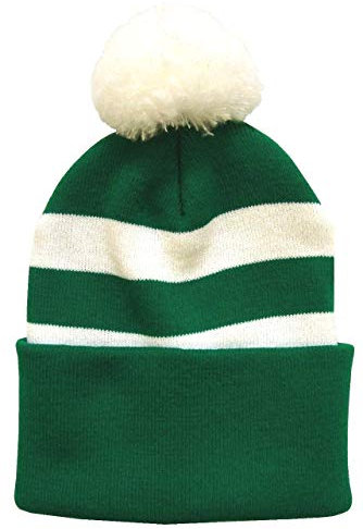 Arena Scarves Northern Ireland Football Supporters Green and White Retro Style Bobble Hat