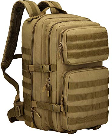 Yakmoo Großer Backpack Wasserdichter Rucksack Taktischer Militärstil Daypack Molle System Schultasche 45L für Outdoors