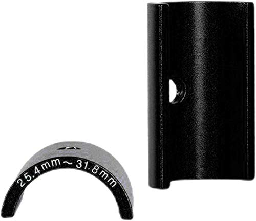 Reductor de vástago para manillar de bicicleta de 25,4 mm a 31,8 mm, adaptador de barra de accesorios para bicicleta, 1 par (negro)