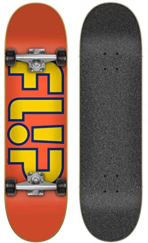 Team Outlined Orange, 20,3 x 80 cm, Flip Complete Skateboard, Mehrfarbig