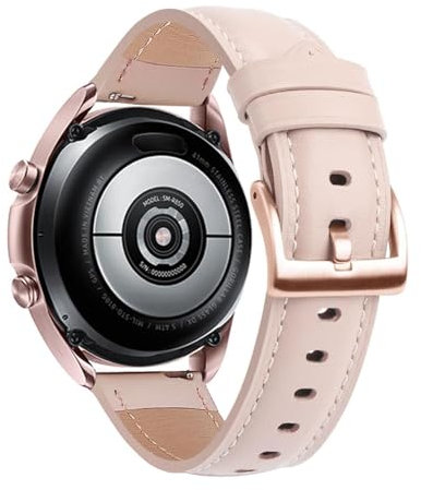 ahayo Echtleder Armband für Venu 2 Plus/Venu Sq, 20mm Schnellverschluss Uhrenarmband für Garmin Vivoactive 3/3 Music, Approach S40, Vivomove Sport/Forerunner 158 (Rosa)