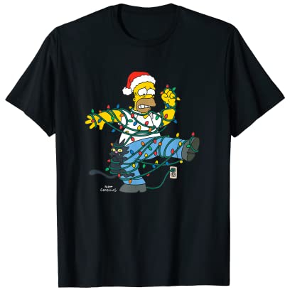 Les Simpsons Holiday Homer Simpson : guirlandes de Noël T-Shirt