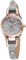 Alienwork Armbanduhr Damen Roségold Lederarmband Grau Retro Elegant Klein