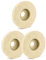 QWORK® 3 Pezzi dischi lucidanti in feltro di lana da 125 mm, dischi per lucidare marmo, per lucidare metallo, acciaio inossidabile, legno, pietra