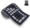 TEHDYCU Teclado inalámbrico de silicona de 2,4 G, teclado portátil para laptop, PC, portátil y viajes, teclado flexible plegable y enrollable, impermeable, a prueba de polvo, tamaño completo, 107