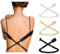 Low Back Bra Converter，3 Pcs Soft Comfortable Women's Adjustable Low Back Bra Strap for Lady Girl Dress Wedding Party, White, Black, Beige