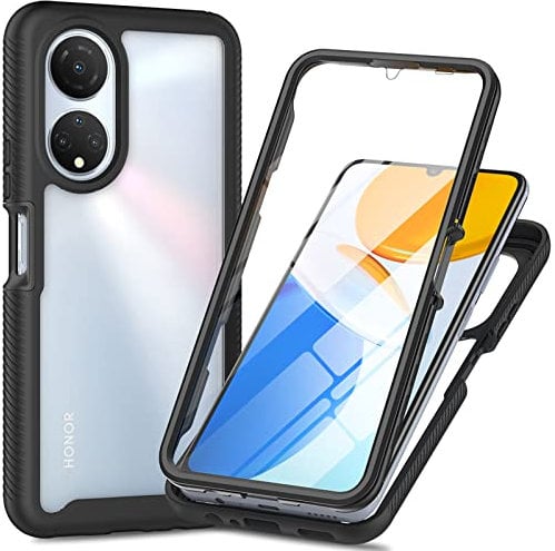 XINYEXIN Coque pour Honor X7, Coque Antichoc à 360 Degrés avec Protecteur D'écran Intégré, [Full Body Protection Case] Intégrale Étui Housse Transparent - Le Noir