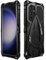 CeeEee Galaxy S23 Ultra Hülle Metall Stoßfeste Outdoor Schutzhülle Case für Samsung S23Ultra Integrierte Silikon Handyhülle - Schwarz