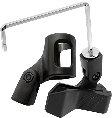 SUPVOX Saxophone Stand Mic Stand Clip on Metal Brackets Holder Stand Mic Clips for Stands Metal Mic Clip Mount 1 Set