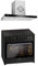 GURARI Juego de cocina GCH E 912 BL + GCH F 462 IS 9 Prime, retro, 90 cm, Range Coocker, 121 L, color negro + campana extractora, campana de 90 cm, extractor y recirculación, panel plano