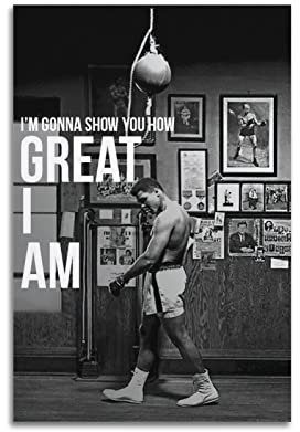 Motivationsposter I'm Gonna show you how great I am, dekoratives Gemälde auf Leinwand, Wand- und Kunstbild, Familien-Schlafzimmer, 30 x 45 cm