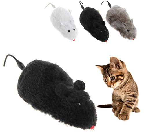 Jouets de souris à remonter - Jouets amusants en peluche interactifs pour chat - Jouets pour chats - Jouets pour chats d'intérieur