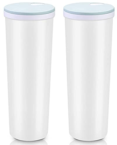 POLISH 2 Pcs 2L Tall Clear Spaghetti Pasta Storage Container with Adjustable Lid,Multi- Plastic Kitchen Food Storage Jar