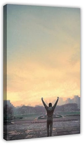 OWNPET Rocky Poster Sylvester Stallone Rocky Balboa Leinwand Poster Wandkunst Dekor Druck Bild Gemälde für Wohnzimmer Schlafzimmer Dekoration Rahmenstil 40 x 60 cm