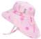 Jan & Jul Baby Sonnenhut für Mädchen mit Verstellbarem Kinnriemen (M: 6-24 Monate, Rosa Eiscreme)