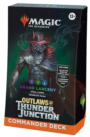 Magic: The Gathering – Outlaws von Thunder Junction Commander-Deck – Schwerer Diebstahl (Deck mit 100 Karten, Sammler-Booster-Probepackung mit 2 Karten und Zubehör) (English Version)
