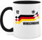 Tasse Tassen 325ml - 2024 Fussball EM Fanartikel - Deutschland Trikot mit Name und Nummer Germany - 325 ml - Schwarz - fußball-fanartikel fussballtasse fußball german mug personalisierte