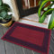 Fit Even Greeky Door Mat – Non-Slip Washable Doormat, Heavy Duty Welcome Dirt Trapper, Water Absorbent Floor Mat for Indoor/Outdoor Use, Front Entrance, and Kitchen (Red & Black, 40x60 cm)
