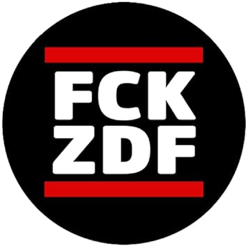 Sammys Shirt Store FCK ZDF Lügenpresse Staatsfunk Aufkleber 24 cm
