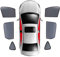 WXJFFF Parasol Coche para Toyota AURIS 2006 2007 2008 2009 2010 2011 2012, Ventanas Laterales Parasoles Protección Privacidad Protección UV Accesorios,F