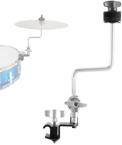 RANMING Beckenklemmen Arm Drum Hoop Mount Beckenklemme für Snare Drums und Toms Drum Set Klemme mit Z Splash Drum Hoop, Verlängerungshalterung für 20,3–30,5 cm Becken, Beckenmontierter Halter,