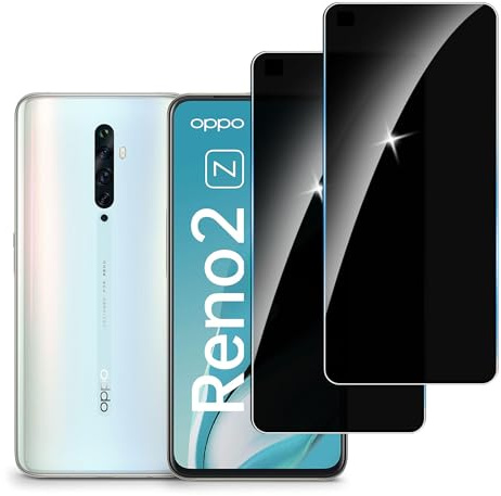 LYPHPE [2 Pièces] Anti-Espion Verre Trempé pour Oppo Reno 2, Protecteur D'écran de Confidentialité, 9H Dureté Film Protecteur Vitre, Anti-empreintes, Sans Bulles,Anti-rayures,