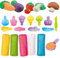 GmwyCzV 19 Stück Knete Zubehör Set, Gemüsefarm Plastilin Knetwerkzeug für Kinder mit Modelliermasse, Knete Set, Kinderknete Knetwerkzeug, Geschenk für Jungen und Mädchen im Alter von 2-12 Jahren