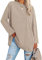 FDKLOOK Womens Oversized Shirt Long Sleeve Crewneck Cotton Casual Pullover Loose Drop Shoulder Spring Tops S