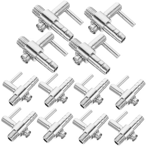 Homoyoyo Lot de 30 robinets d'air en métal 4/6 mm pour aquarium – Valves d'air de qualité supérieure – Distributeur et commandes pour une oxygénation optimale et un contrôle du débit dans l'aquarium