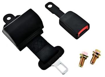 JAZGOT Ceinture de sécurité, longueur de la ceinture : 113 cm. Comprend une douille de fermoir, des pinces et des vis de montage