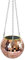Disco Ball Planter Globe Shape Hanging Basket Vase Flower Planter Pots Rope Hanging Wall Home Dec Vase Container Room Decoration(Rose gold,20cm)
