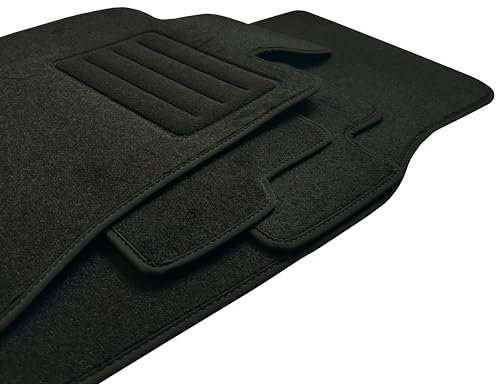Velour Fußmatten passend für BMW 3 E36 Cabrio (1990-2000) - Passgenau Schwarz