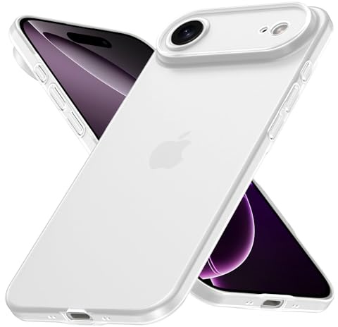 CELLBEE Ultra Dünn Hülle für iPhone 17 Air Case 0,8mm Matt für MagSafe | Hitzebeständig, formstabil: matte Schutzhülle in Milky Transparent, farbecht, für MagSafe, Voll-Kameraschutz