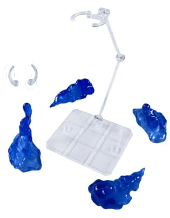 TISHITA Smoke Effect Modelli per Esposizione Action Figure Supporto Regolabile Pezzi Fumo Creativi Accessori Scena Fai da Te Materiale PP Adatto per Collezion, Blu