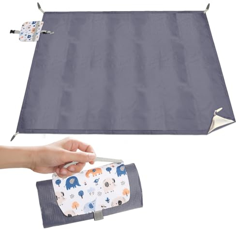 prota Picknickdecke 200 x 150 cm, Ultraleicht Tragbare Stranddecke, Wasserabweisend und schmutzabweisend Outdoor Decke, Mini Picnic Blanket für Strand Picknick Camping Wandern