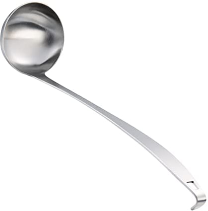 TENTA Kitchen 2oz/56ml Stainless Steel Small Soup Ladle Spoon,10.8”x 3” – One-piece Professional Ladle With Hook And Hole For Convenient Hanging