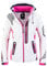 Rock Creek Damen Softshell Jacke Windbreaker Regenjacke Übergangsjacke Softshelljacke Damenjacke Regenmantel Outdoorjacke Kapuze D-402 Weiß 3XL
