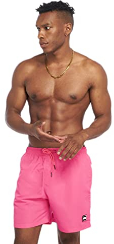 Urban Classics Homme Short de Bain Block Boxer, Neonpink, L EU