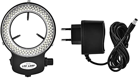 Mikroskop Kamera Stereomikroskop ringleuchte144 LED Perlen Lichtquelle Helligkeit einstellbar Ringlampe LED Kamera Ring (#03)
