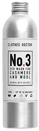 Cashmere and Wool Eco Wash by Clothes Doctor Laundry Detergent Liquid Gentle Washing Machine and Hand Wash Safe Nourish and Protect Your Knitwear and Delicate Fabrics 250ml 16 Washes