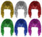 Garneck Perücken 6 Stück Folie Lametta Perücken Kostüm Glänzende Perücke Metallic Kostüm Cosplay Perücke für Kostüm Glänzende Party Kostüm Cosplay Foto Requisiten Blonde Perücke