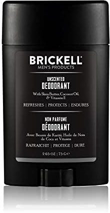 Brickell Herrenprodukte Natürliches Deodorant für Männer, natürlich und biologisch, Aluminium, Alkohol und Backpulver frei, 78 ml (Unscented)