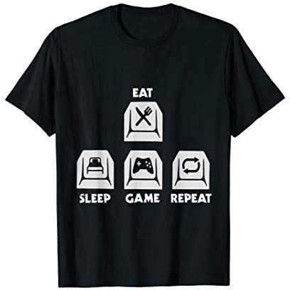 Gamer Zocker Games Pc - Lustiges Gaming Spruch Tastatur T-Shirt