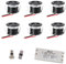 VBLED© 6er KIT VISUM 1W Mini-Einbauspot Mini Spot IP65 Warmweiss Inkl. 12V LED Trafo