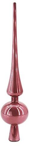 Weihnachtsdeko Christbaumspitze Weihnachtsbaumspitze Baumschmuck - 28,3cm - Kunststoff/Bruchsicher - Weihnachtsbaumschmuck Christbaumschmuck - Weihnachtsbaum - S17 pink glänzend