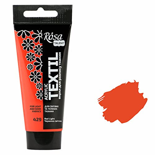 7 Artists Textilfarbe Acrylfarbe Waschmaschinenfest Dunkelrot 60 ml – Stoffmalfarben Waschfest für Stofftaschen zum Bemalen, T-Shirt, Leder, Jeans | Fabric Paint Rot für Kleidung, Schuhe