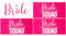 Ethisa Bride Squad Handtuch für Strand, Junggesellinnenabschied, rosa Design für Brautjungfern, passend zu zukünftiger Braut, Team-Braut, Stamm, Junggesellinnenabschied, 152,4 x 76,2 cm, 4 Stück