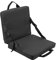 Coussin de siège de Stade Portable, Chaise de Sol rembourrée Pliante extérieure avec Support Dorsal et Poche de Rangement, siège de Gradin de Stade léger pour événements Sportifs,(Le Noir)