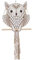 Obelunrp Owl Macrame Wandbehänge, Baumwollseil gewebte Eulenkunst Tassels Wandtee, Eulenkunst Wanddekoration für Home Wall Schlafzimmer (15x45 cm)